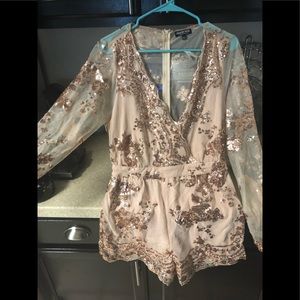 Rose Gold Fashion Nova Romper